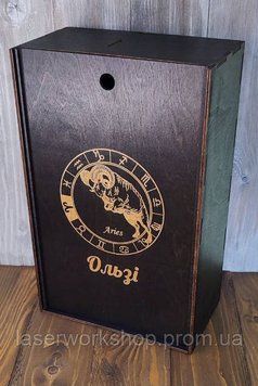 Коробка для вина та келиха 4036 фото
